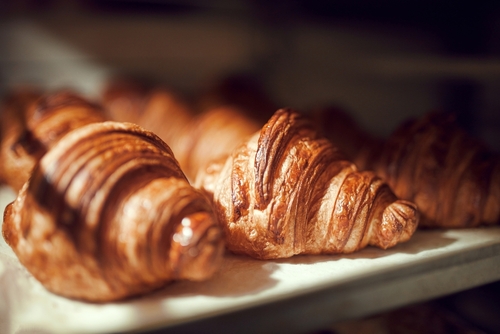 Close up of a croissant